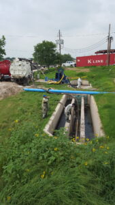City water and sewer plant cleaning.